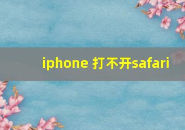 iphone 打不开safari